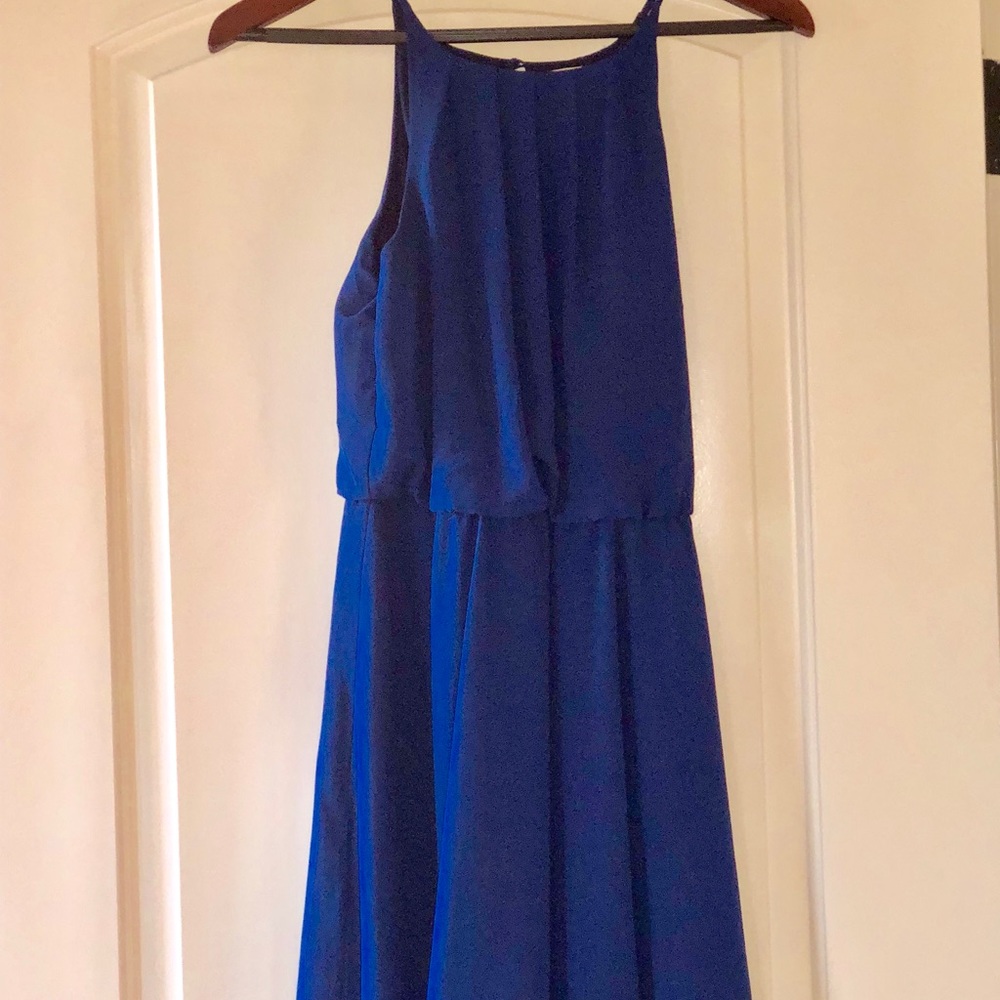 Francescas SM Royal Blue/Navy Flowy & Sheer dress